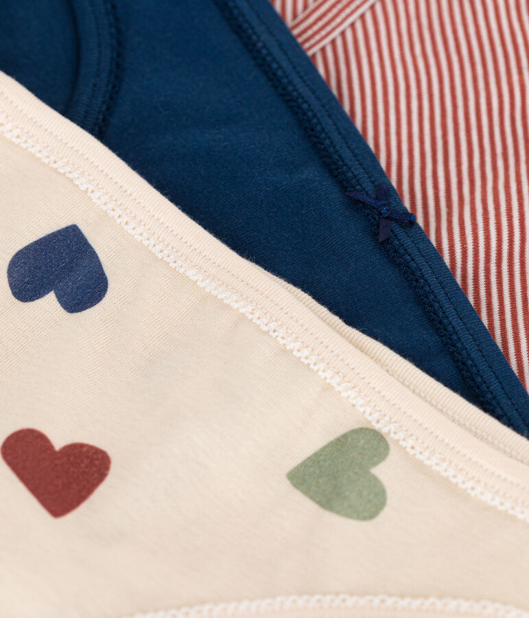 Juego de 3 braguitas de algod&oacute;n para mujer multicolor