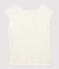 Camiseta de lino lisa de mujer blanco MARSHMALLOW