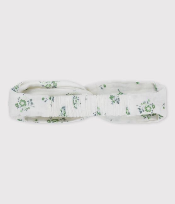 Diadema de bebé de tejido a capas de algodón orgánico blanco MARSHMALLOW/blanco MULTICO