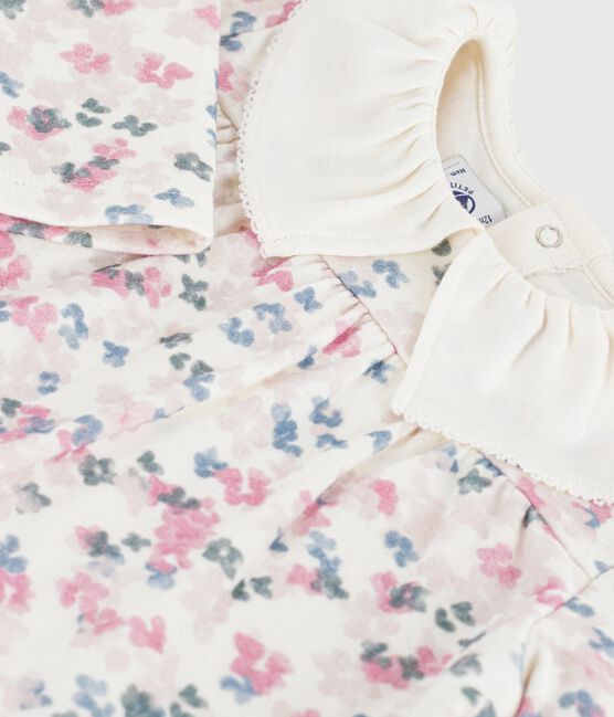 Blusa de algodón de manga larga con estampado de flores para bebé MILK/ MULTICO