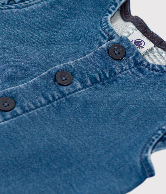 Mono denim de bebé sin mangas azul BLEU DELAVE