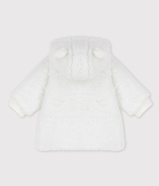 Abrigo de sherpa suave de bebé. blanco MARSHMALLOW