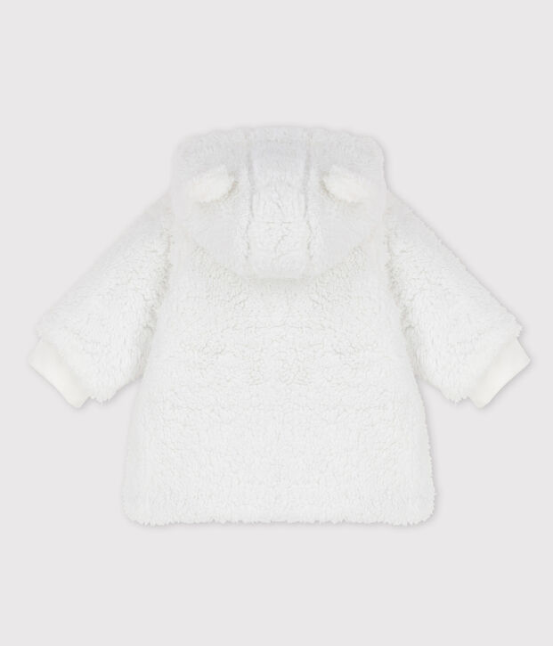 Abrigo de sherpa suave de beb&eacute;. blanco
