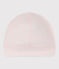 Gorro de algodón liso para bebé rosa FLEUR