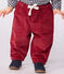 Pantalón de pana lisa para bebé AMARANTE