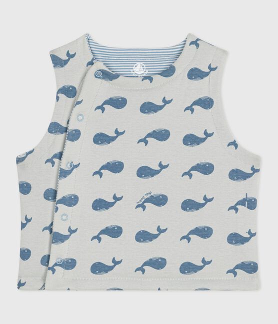 Chaleco reversible de algodón con estampado de ballenas para bebé CO2/ ADRIATIC