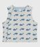 Chaleco reversible de algodón con estampado de ballenas para bebé CO2/ ADRIATIC