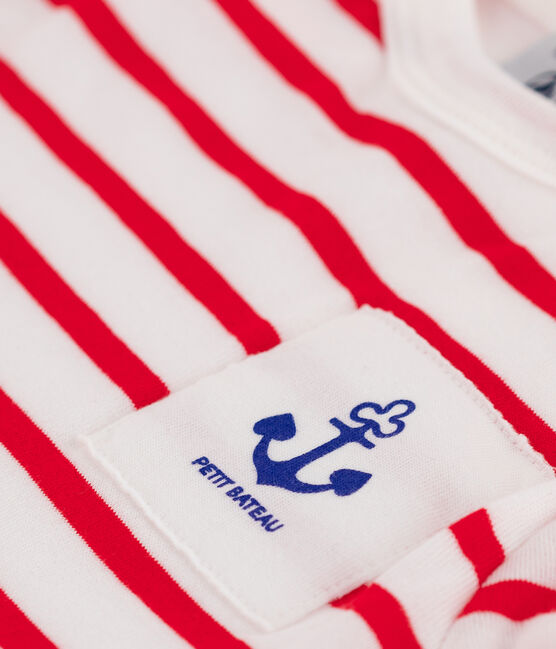 Camiseta con estampado de corazón para mujer blanco MARSHMALLOW/azul SURF