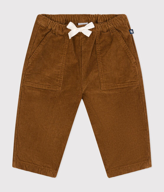 Pantalón de terciopelo para bebé marron CUIVRE