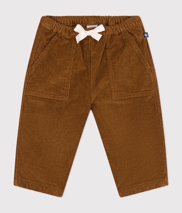 Pantal&oacute;n de terciopelo para beb&eacute; marron