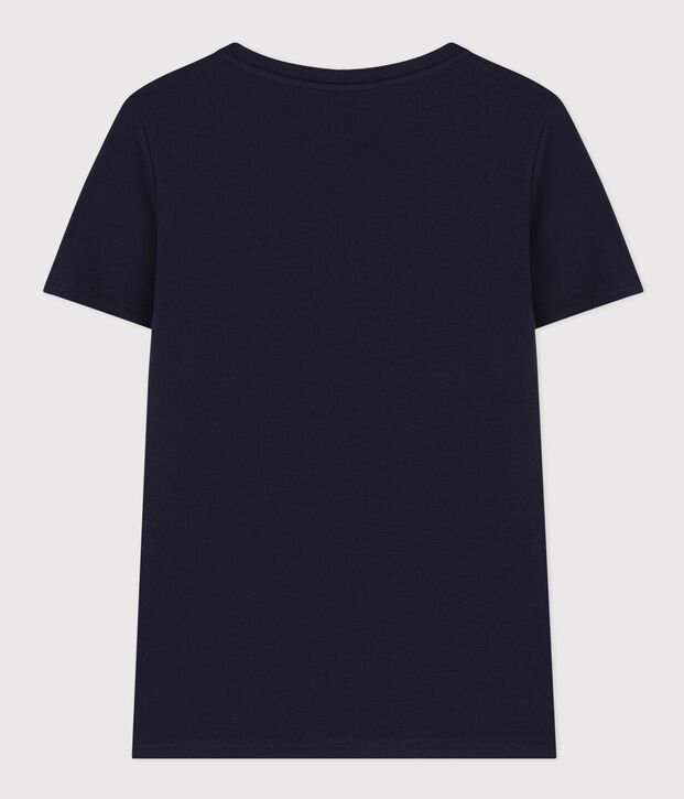 Camiseta LA RECTA de algod&oacute;n con cuello de pico para mujer SMOKING