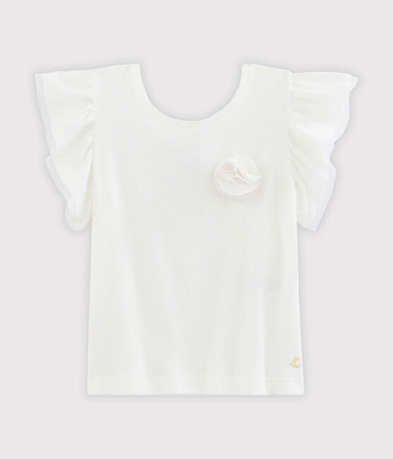 Camiseta de niña blanco MARSHMALLOW