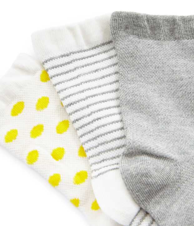 Juego de 3 pares de calcetines infantiles para ni&ntilde;a multicolor
