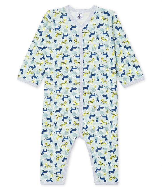 Pijama sin pies de punto para bebé de niño blanco MARSHMALLOW/blanco MULTICO