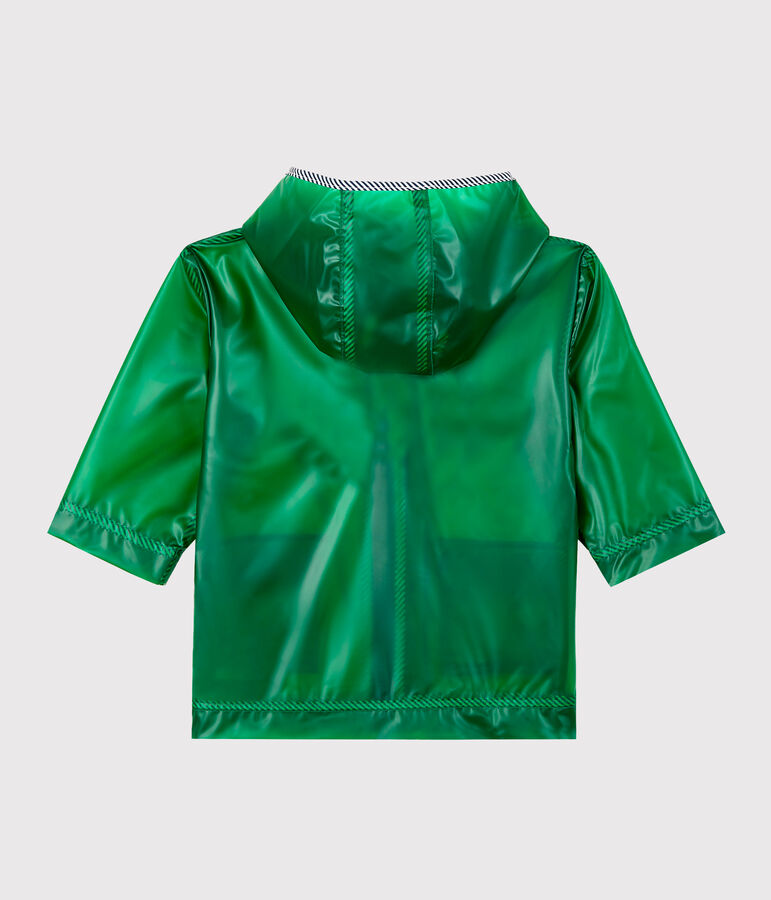 Chubasquero transparente para beb&eacute; unisex verde