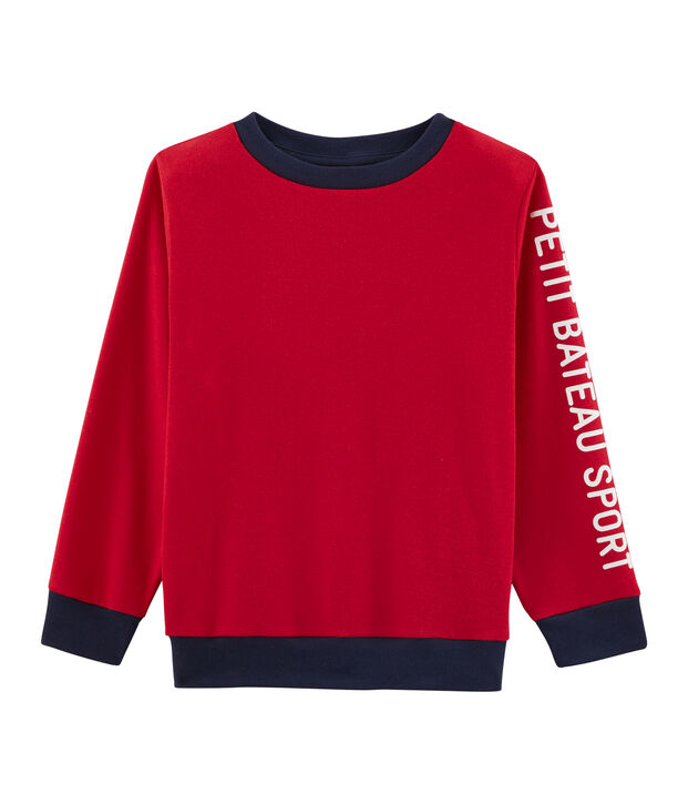 Sudadera de canal&eacute; para ni&ntilde;o rojo