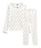 Pijama de punto para niña blanco MARSHMALLOW/blanco MULTICO