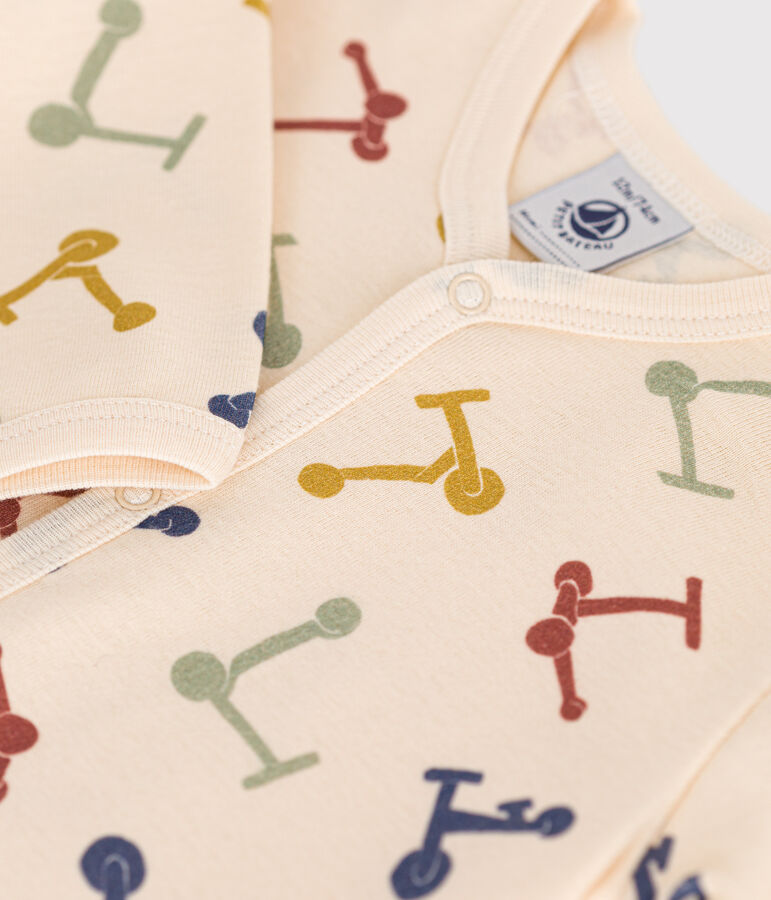 Pijama sin pies de algod&oacute;n para beb&eacute; crudo/azul