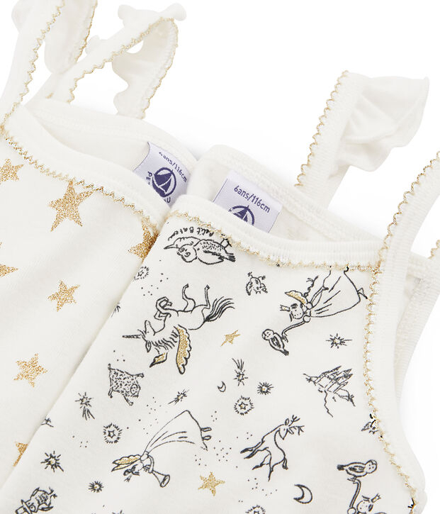 Par de camisas de tirantes para ni&ntilde;a multicolor