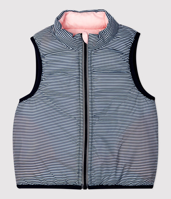 Chaqueta alcolchada para bebé, reversible, sin mangas y de poliéster reciclado rosa MINOIS