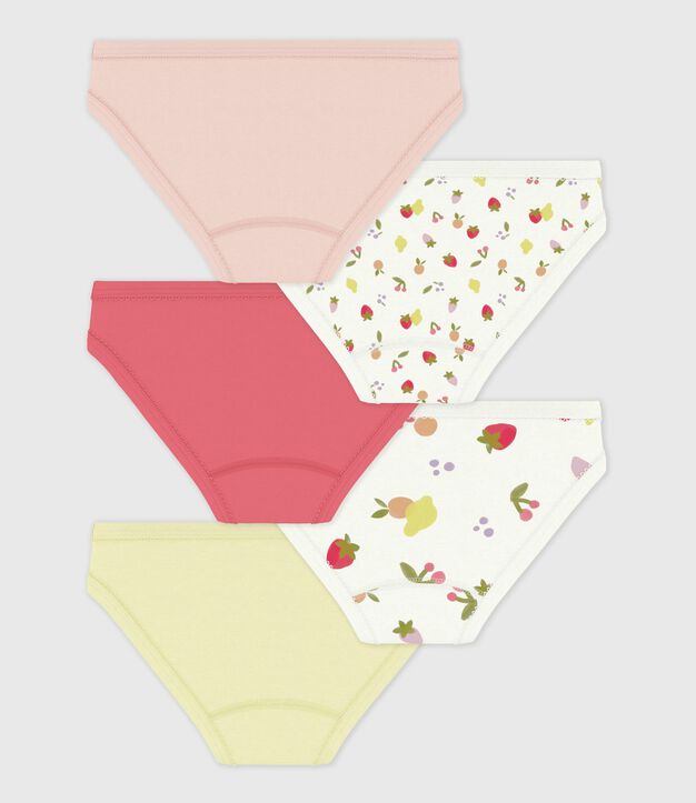 Juego de braguitas infantiles de algod&oacute;n con estampado de frutas multicolor