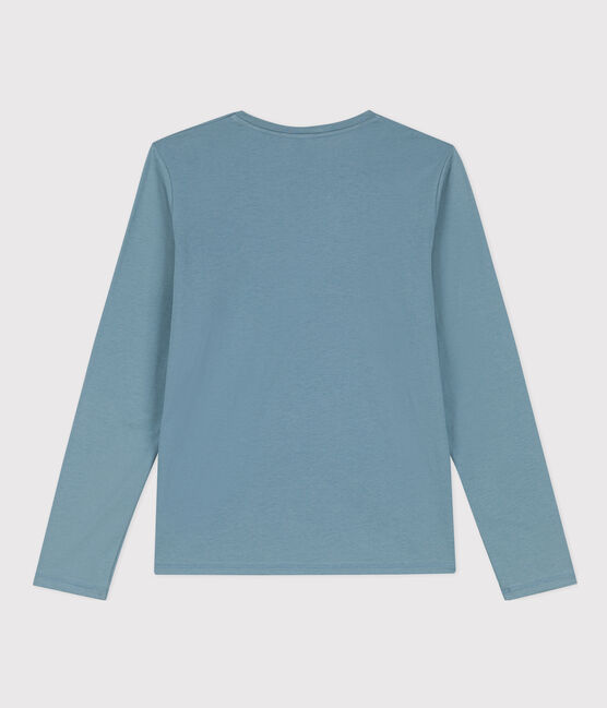 Camiseta de algodón Le Droit con cuello de pico para mujer azul ROVER