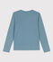 Camiseta de algodón Le Droit con cuello de pico para mujer azul ROVER