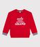 Sudadera infantil de algodón con estampado rojo POMPEI