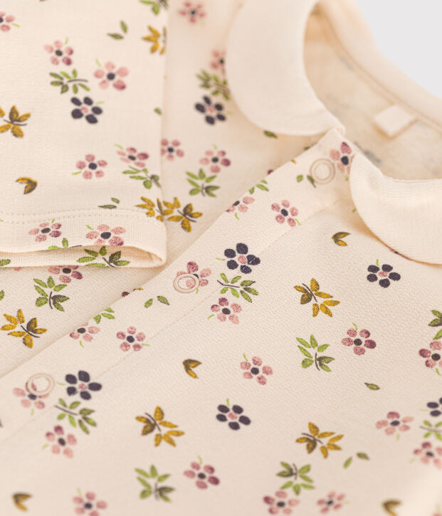 Mono largo de felpa para beb&eacute; crudo/multicolor