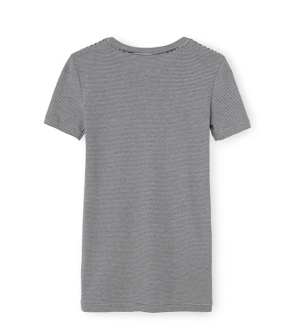 Camiseta de manga corta icónica de mujer azul SMOKING/blanco MARSHMALLOW