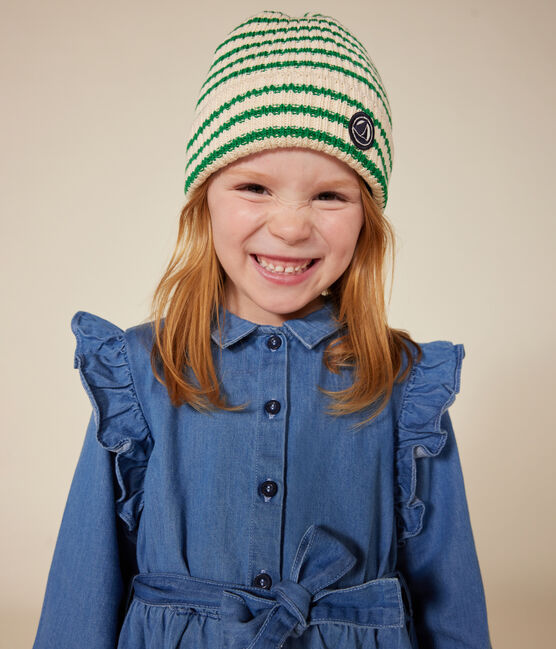 Vestido de manga larga de denim ligero para niña azul DENIM CLAIR