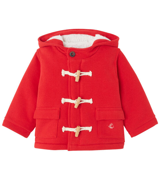 Parka bebé mixto en muletón rojo FROUFROU