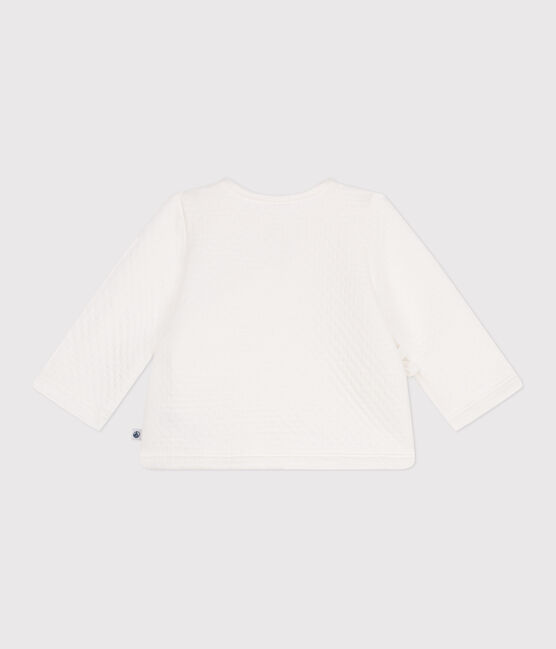 Jersey de túbico acolchado de algodón para bebé blanco MARSHMALLOW