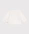 Jersey de túbico acolchado de algodón para bebé blanco MARSHMALLOW