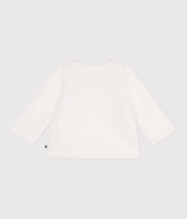 Jersey de t&uacute;bico acolchado de algod&oacute;n para beb&eacute; blanco