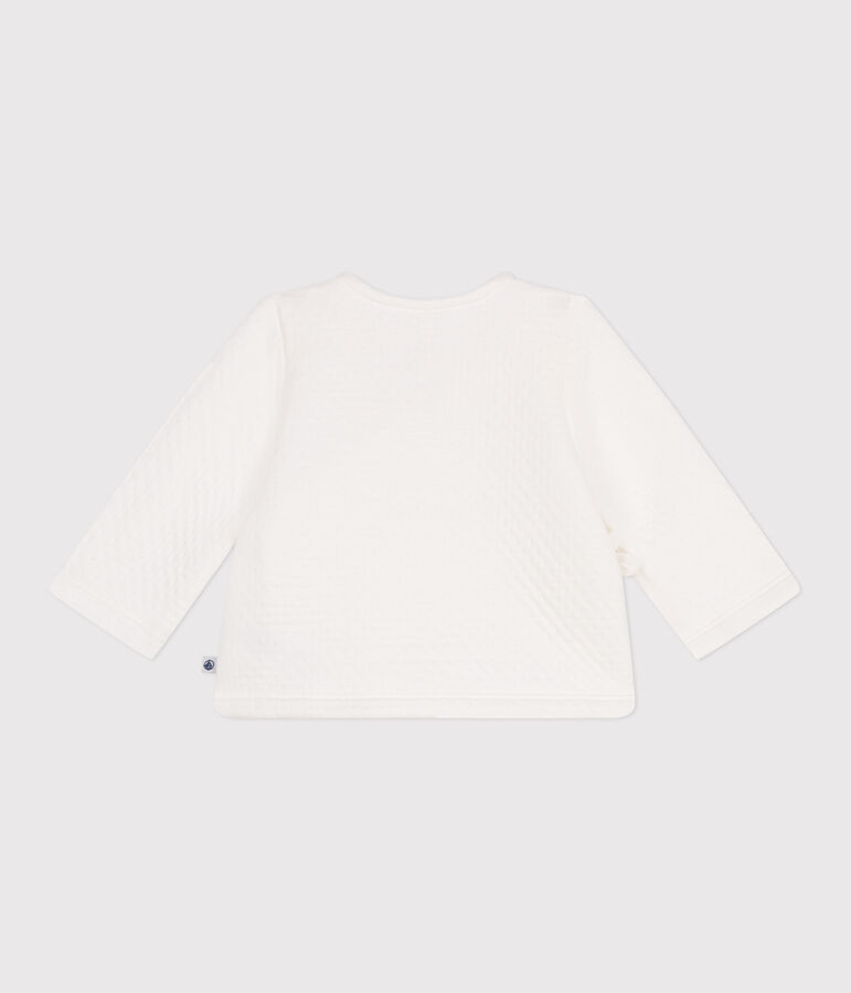 Jersey de t&uacute;bico acolchado de algod&oacute;n para beb&eacute; blanco