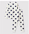Pijama con estampado gráfico de niña/niño de algodón orgánico blanco MARSHMALLOW/azul MEDIEVAL