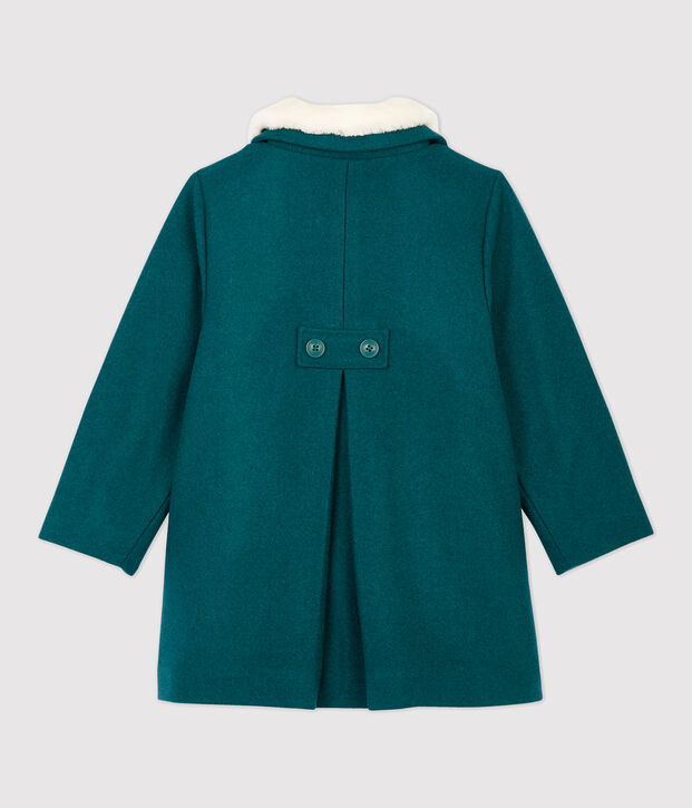 Abrigo de pa&ntilde;o de ni&ntilde;a verde