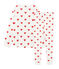 Pijama de punto para chica - chico blanco MARSHMALLOW/rojo TERKUIT