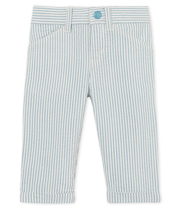 Pantal&oacute;n de rayas para beb&eacute; ni&ntilde;o azul/blanco