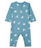 Pijama enterizo sin pies con estampado de yeti de algodón para bebé azul BRUME/ MARSHMALLOW