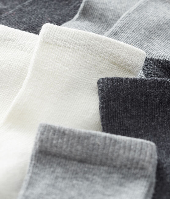 Lote de 5 pares de calcetines básicos para bebé niño gris CITY CHINE