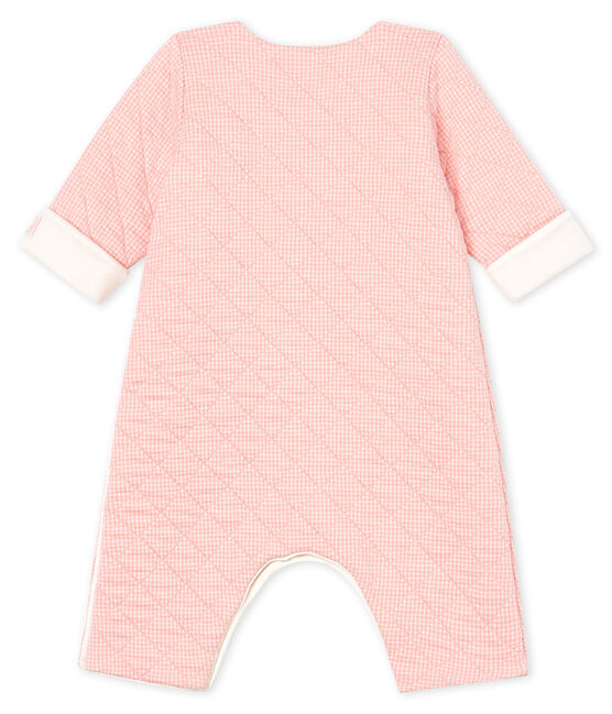 Mono largo para bebé de túbico acolchado rosa CHARME/blanco MARSHMALLOW CN