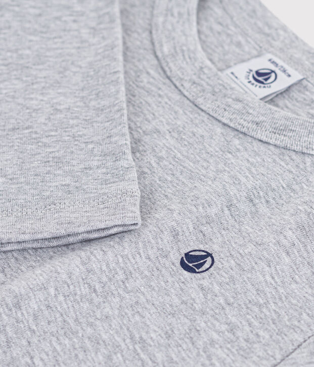 Camiseta infantil lisa de algod&oacute;n de manga larga FUMEE CHINE