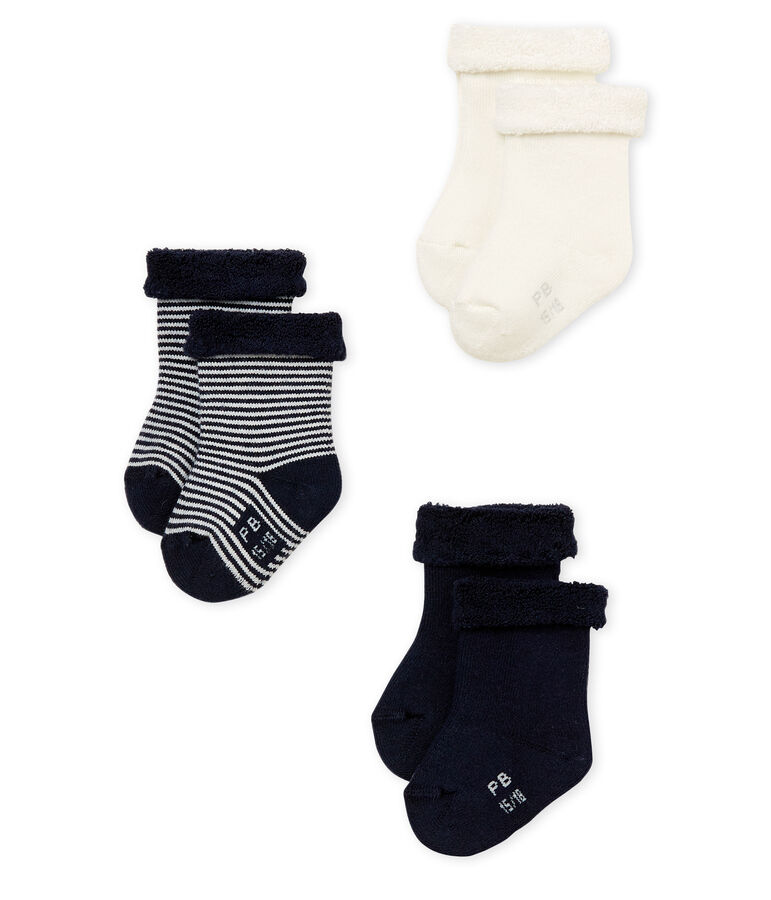 Lote de 3 pares de calcetines para beb&eacute; unisex multicolor