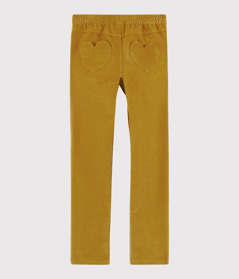 Pantal&oacute;n de terciopelo para ni&ntilde;a amarillo TOPAZE