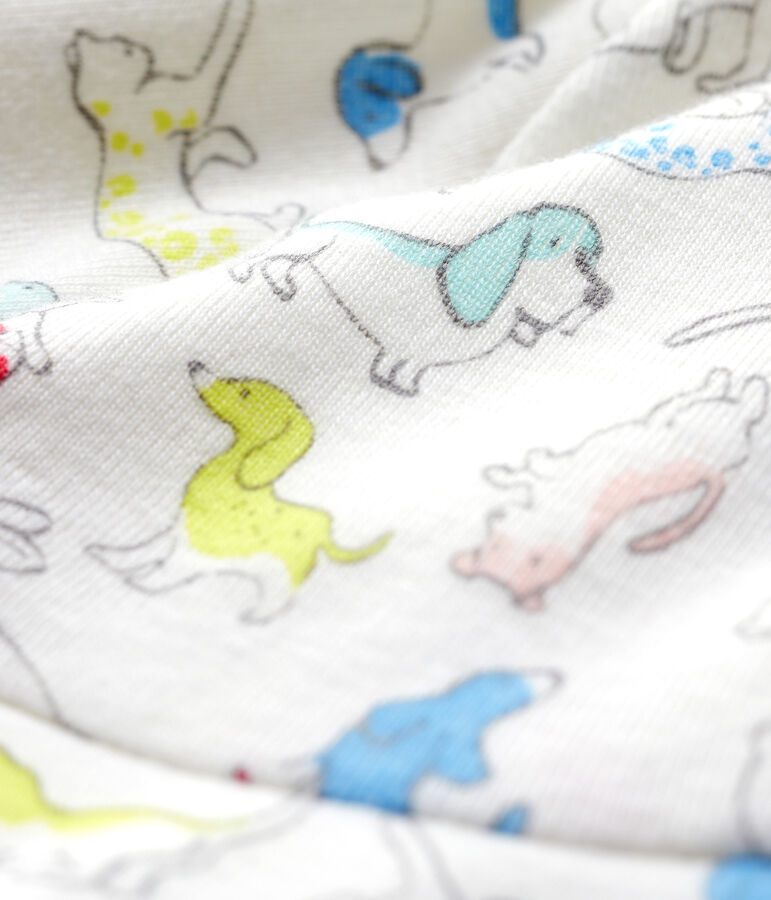 Gorro bob de beb&eacute; de rizo de algod&oacute;n org&aacute;nico blanco/multicolor