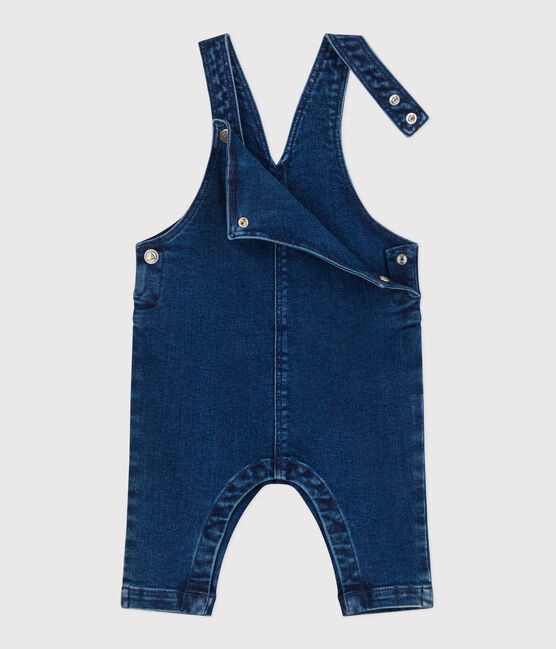 Peto largo de tejido denim con elastano para bebé azul DENIM MOYEN