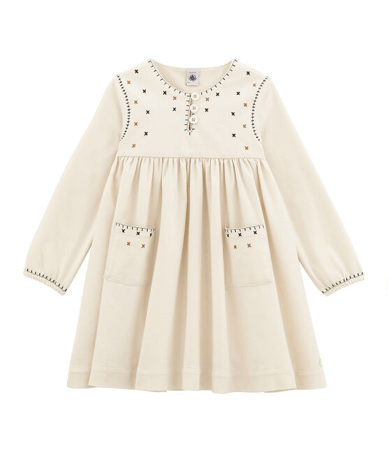 Vestido para niña blanco MARSHMALLOW