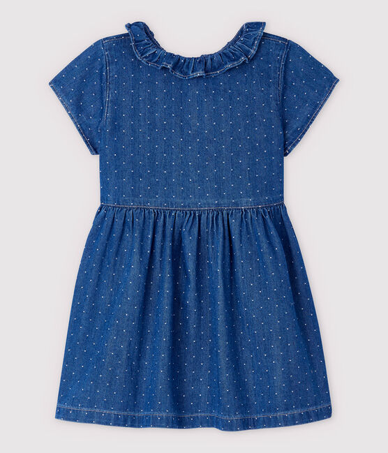 Vestido vaquero claro de lunares de bebé niña azul DENIM CLAIR